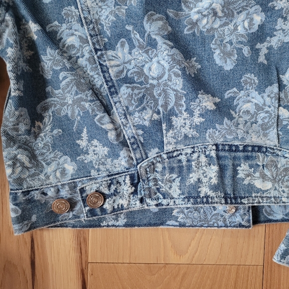 NWT LoveShackFancy X GAP Floral Denim Jacket - Picture 7 of 12